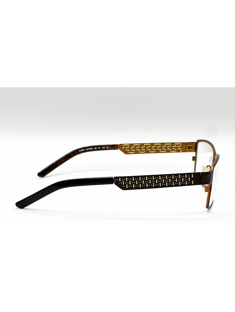 Renoma R1032 COL.9265 Bronze Gold Rectangle Authentic Eyeglass Frames 55-18-136